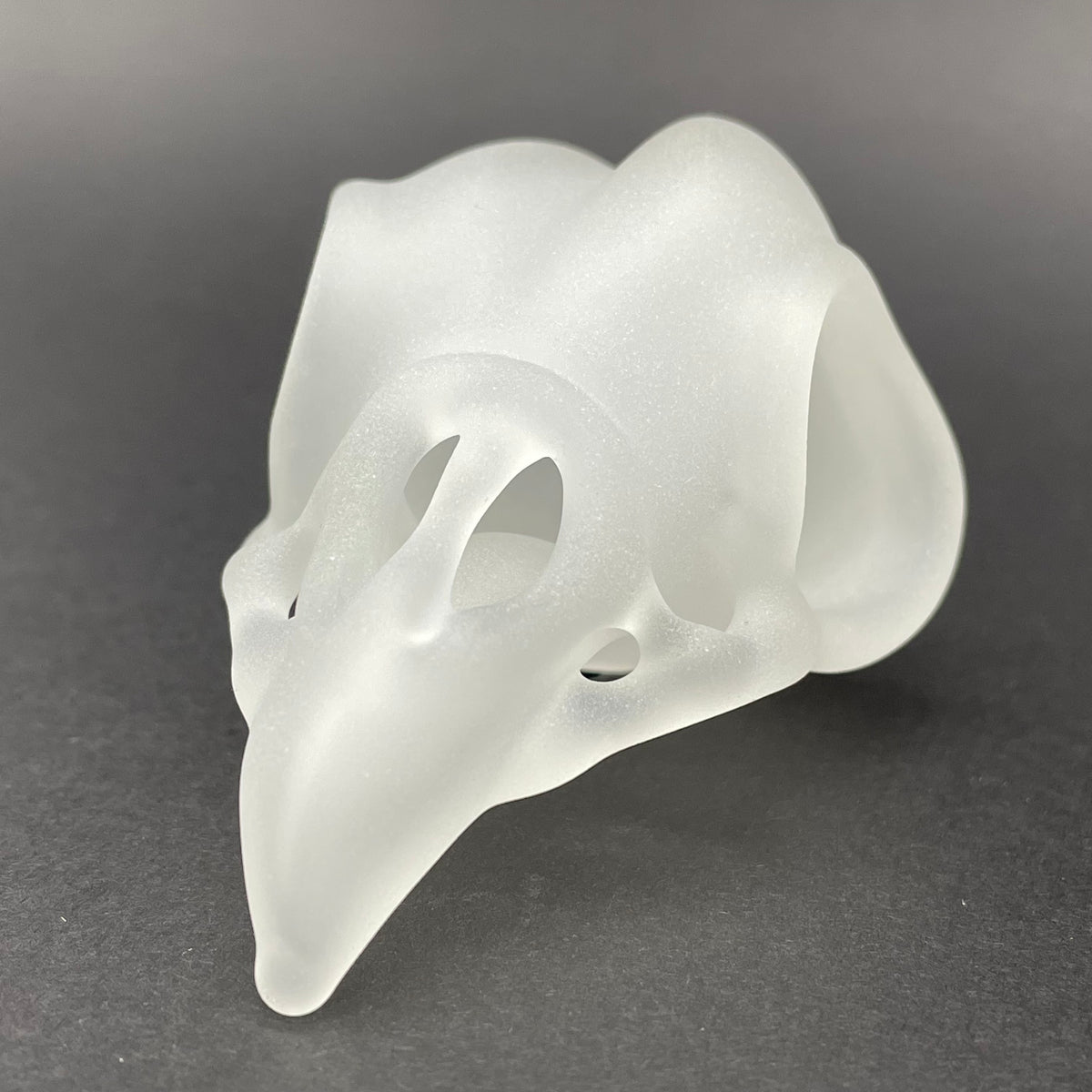 Crow skull glass art - premium handcrafted piece