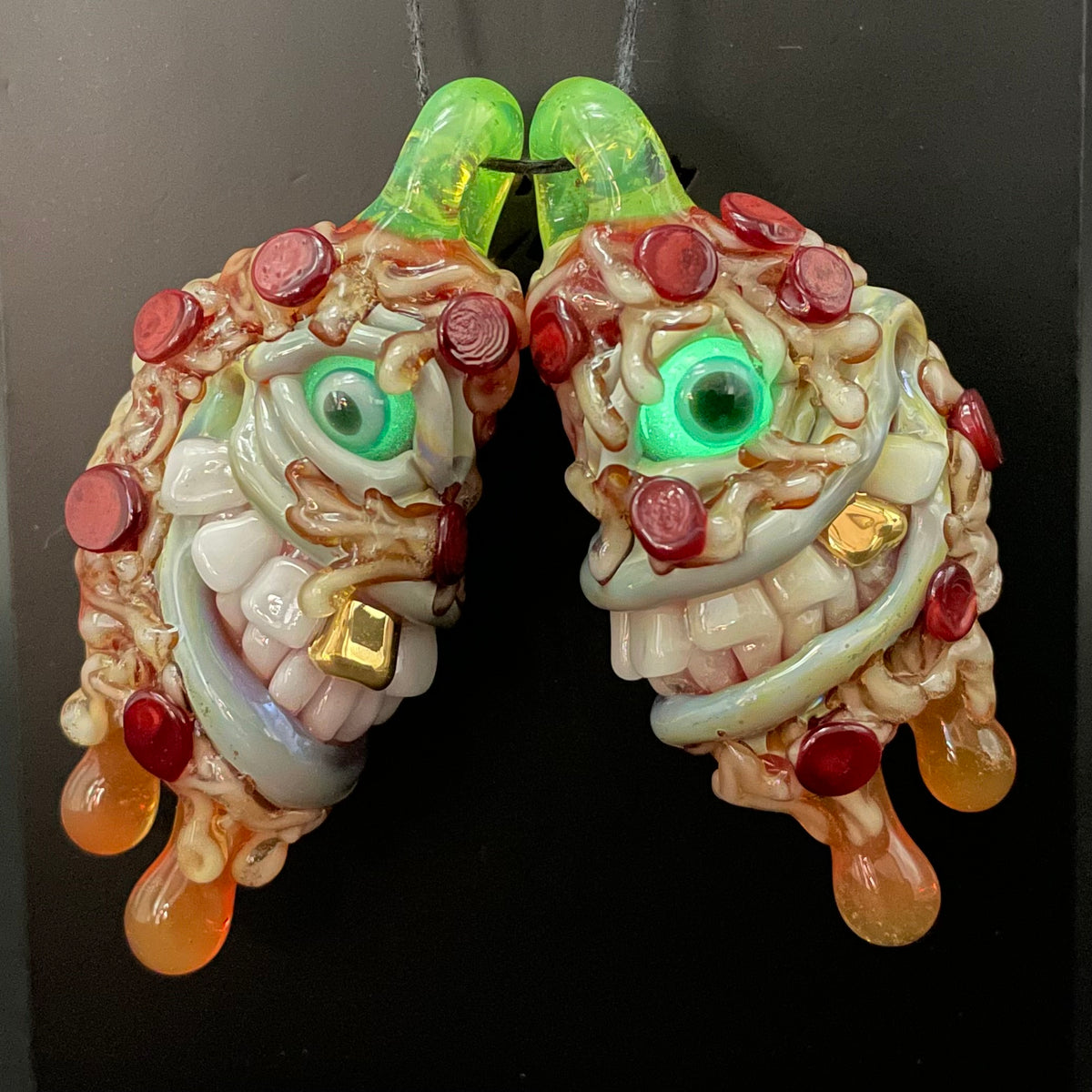Two halves of one pizza friendship necklace