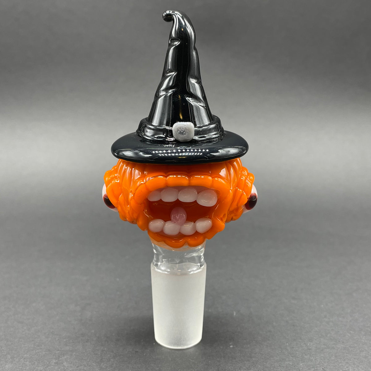 18mm Witchy pumpkin slide detail view - premium glass art