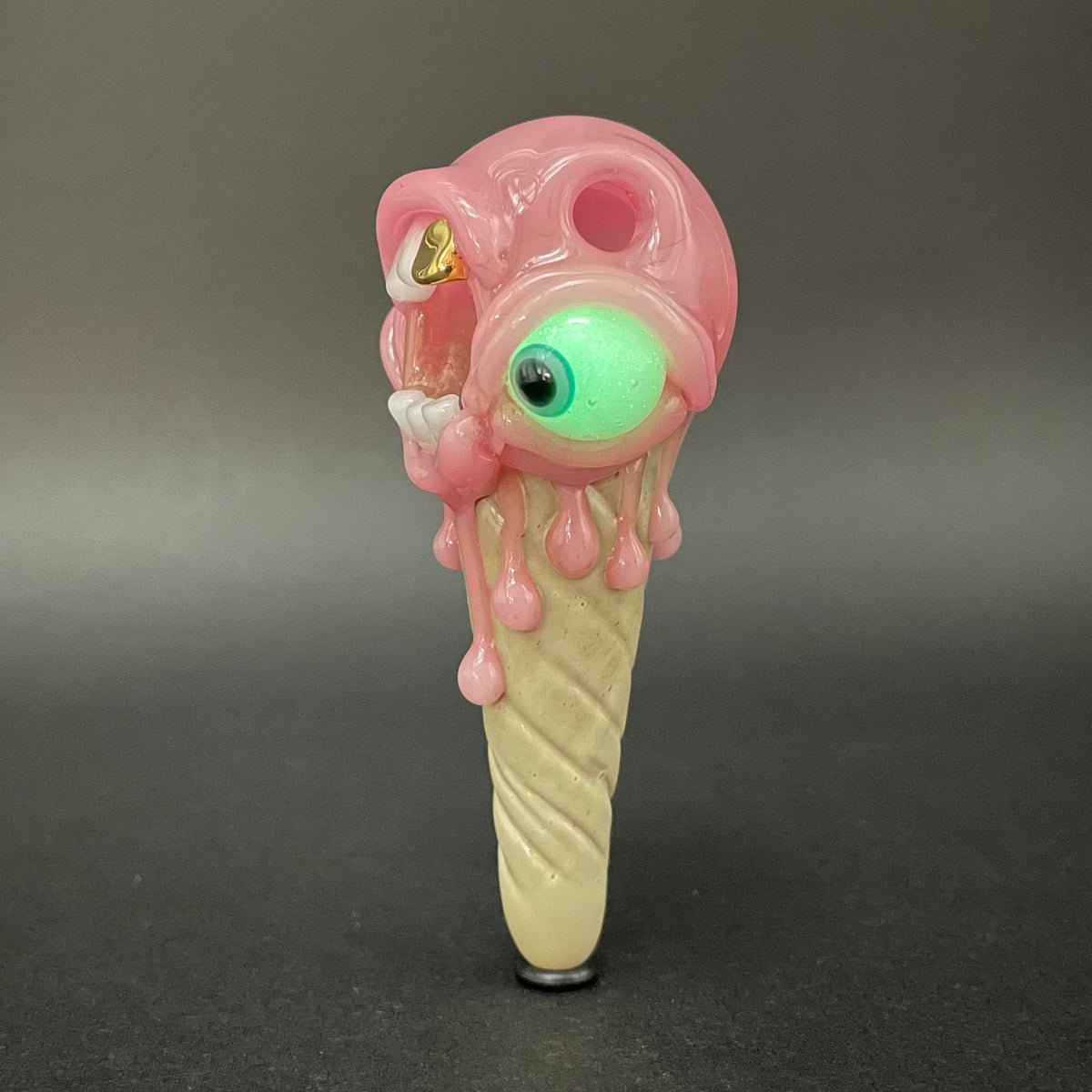 Ice scream cone pendant craftsmanship - artisan glass work
