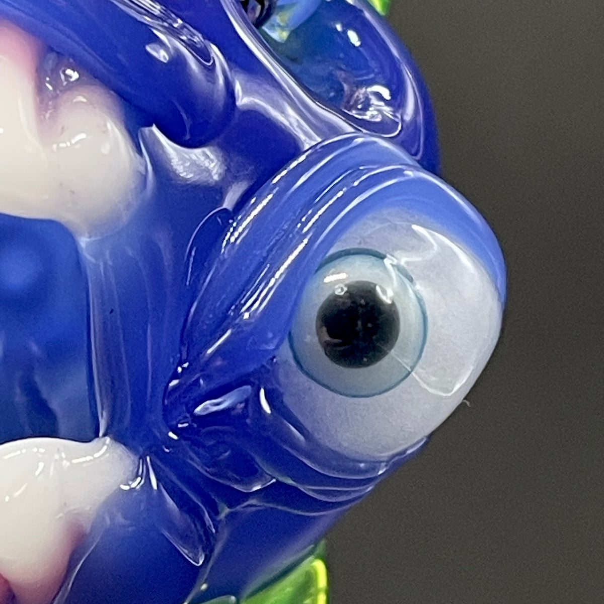 Drippy screamer pendant hand blown glass art - Leviathan Glass