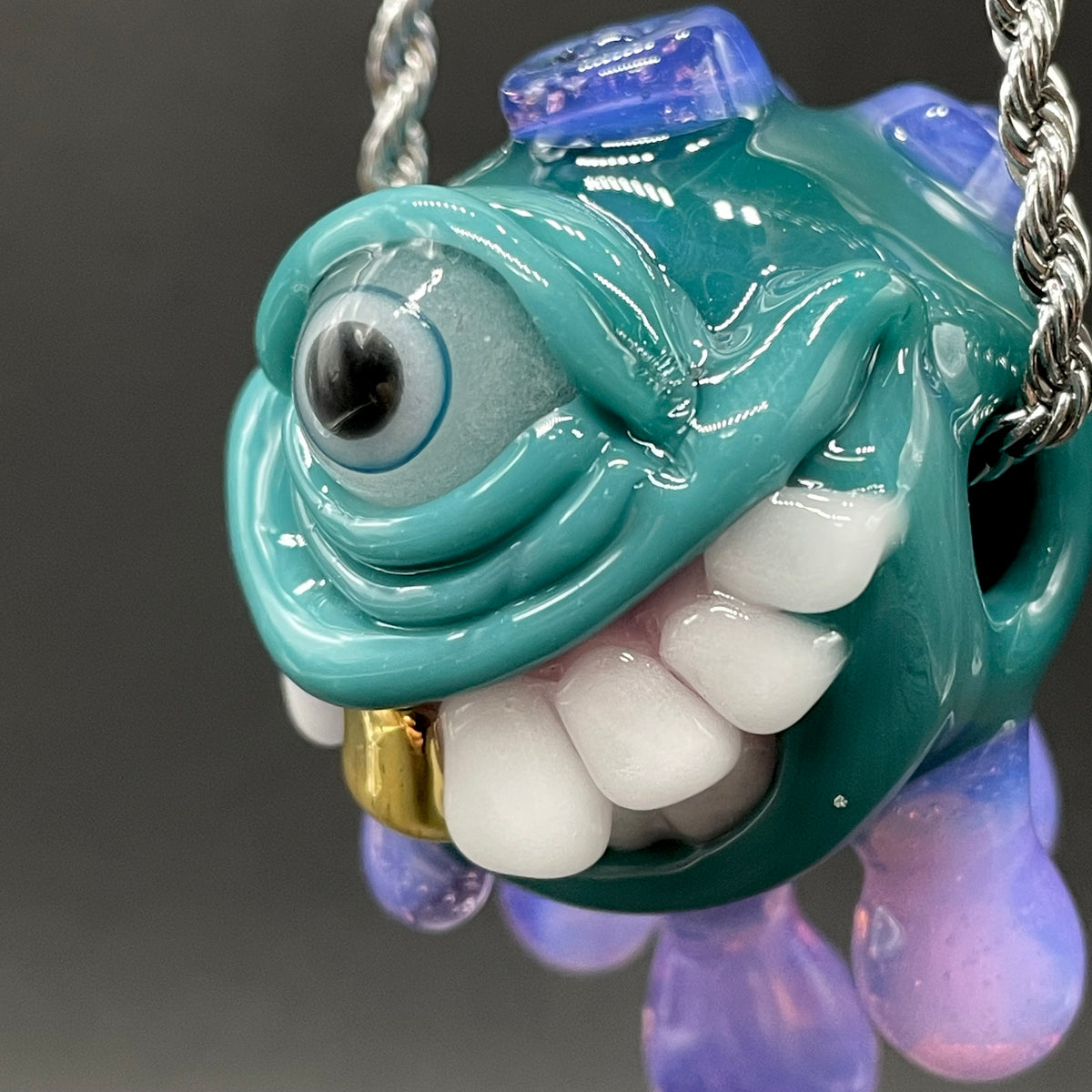 Dripping with sarcasm glass pendant