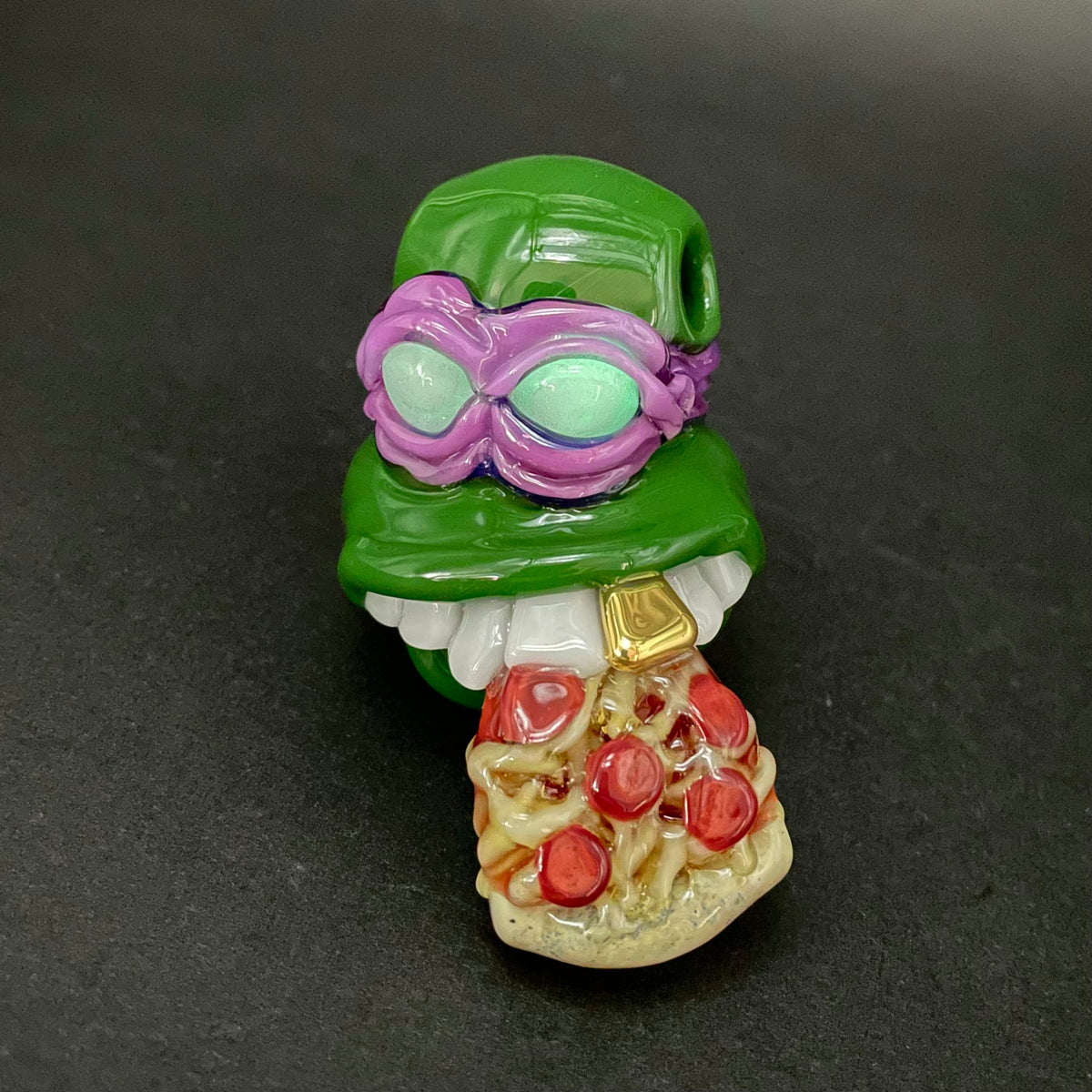 Glass Donatello ninja turtle pendant