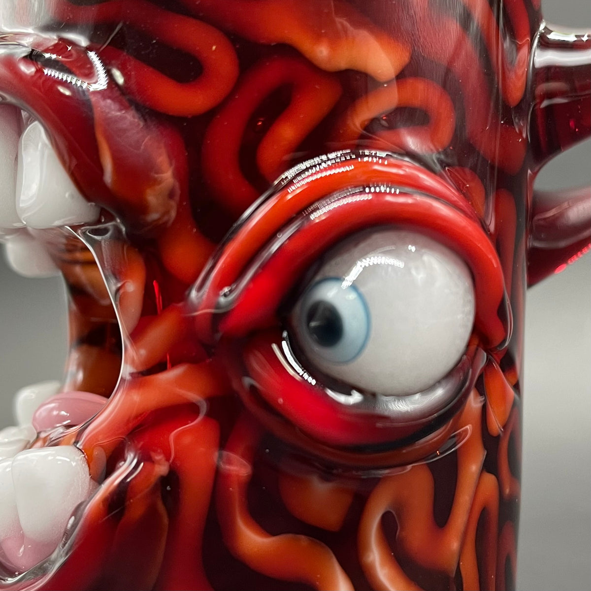 Artisan glass mind scrambler shot glass - detailed craftsmanship