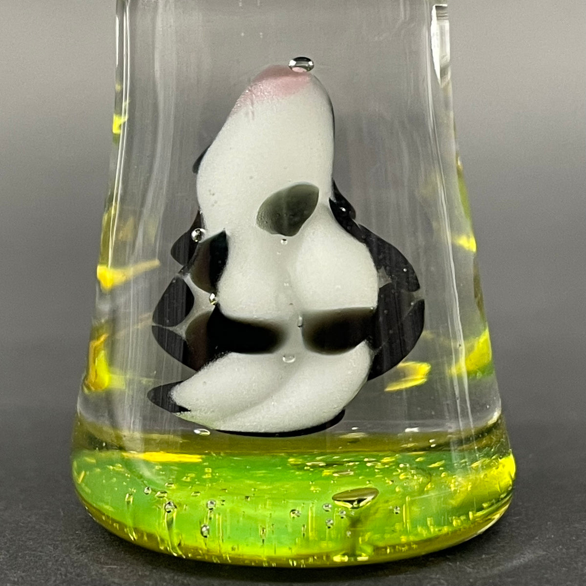 Alien abduction pendant (cow) hand blown glass art - Leviathan Glass