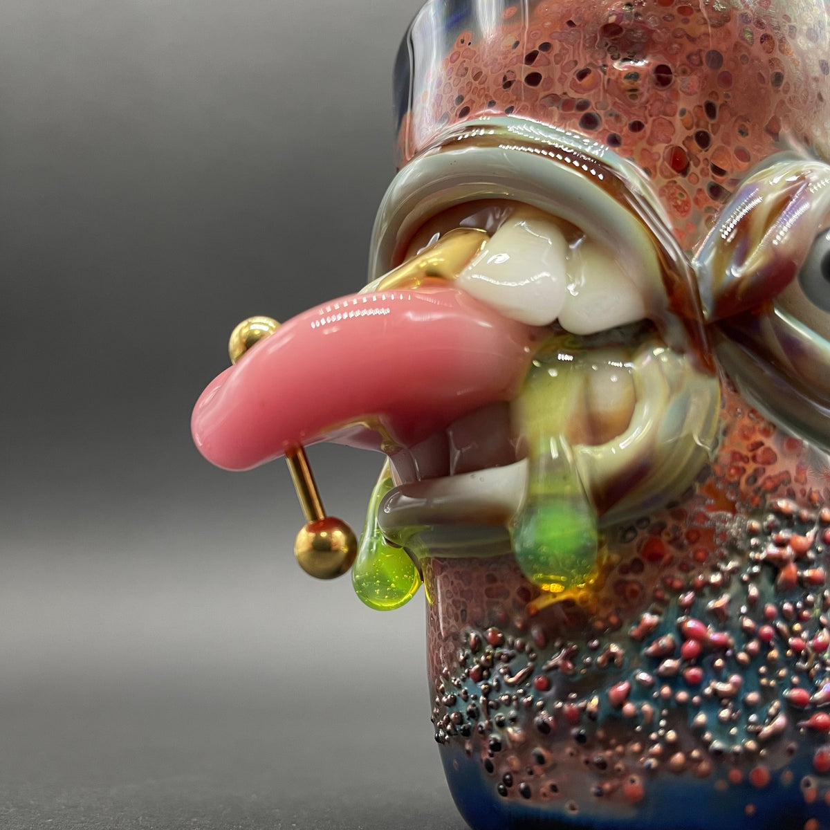 Leviathan Glass Pierced Tongue Shot Glass - hand-blown art