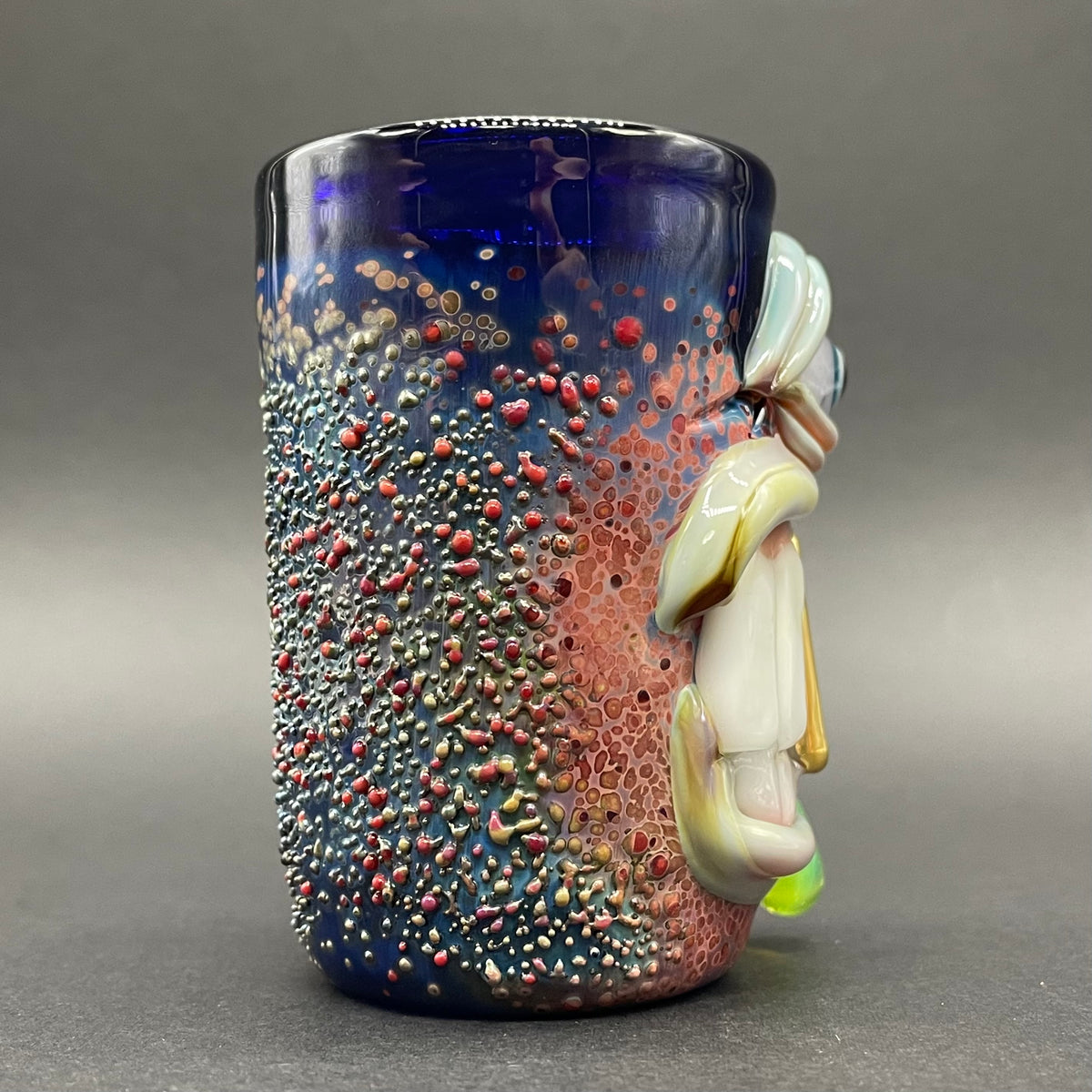 Big tooth Cyclops shot glass hand blown glass art - Leviathan Glass