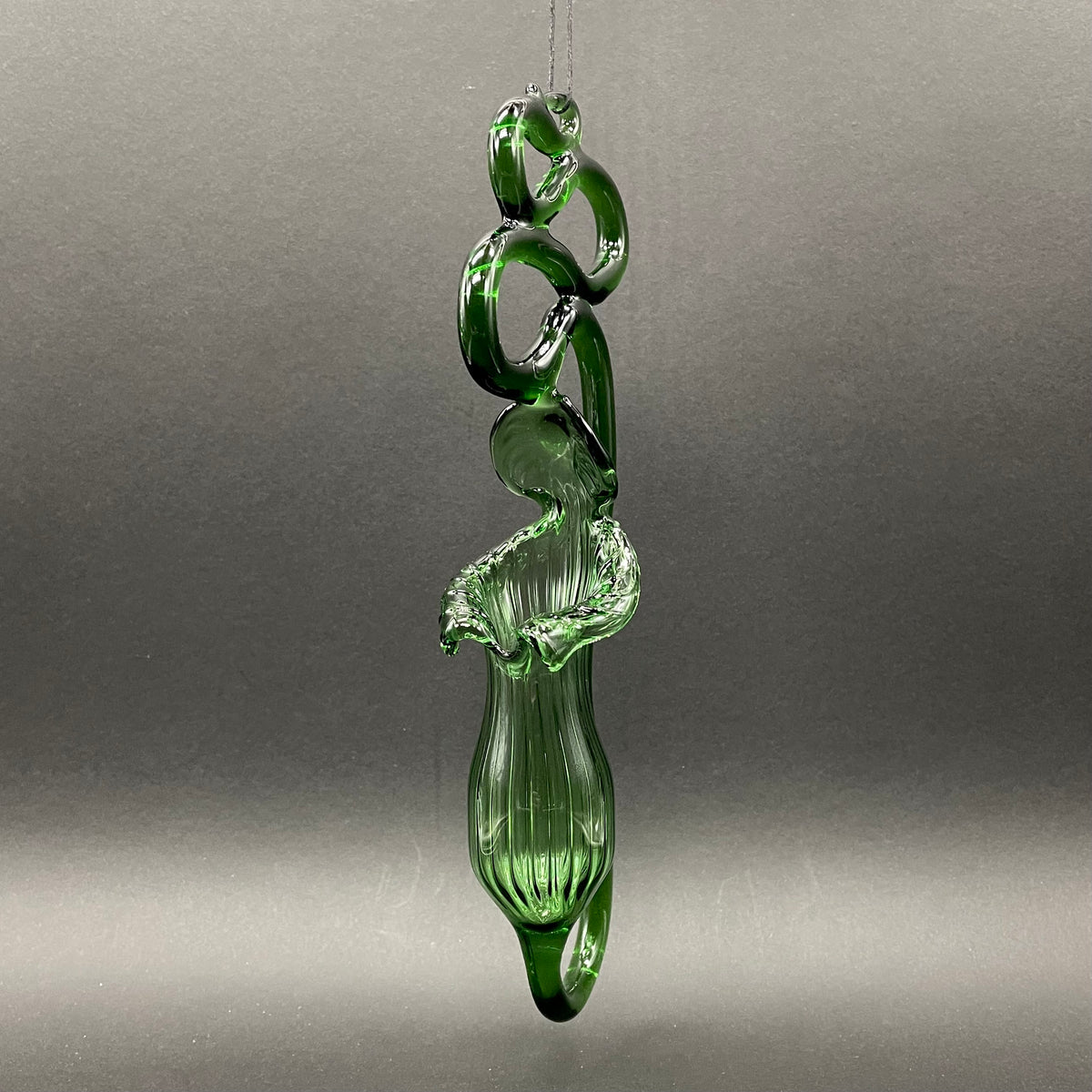 Close-up of Pitcher plant - handcrafted glass