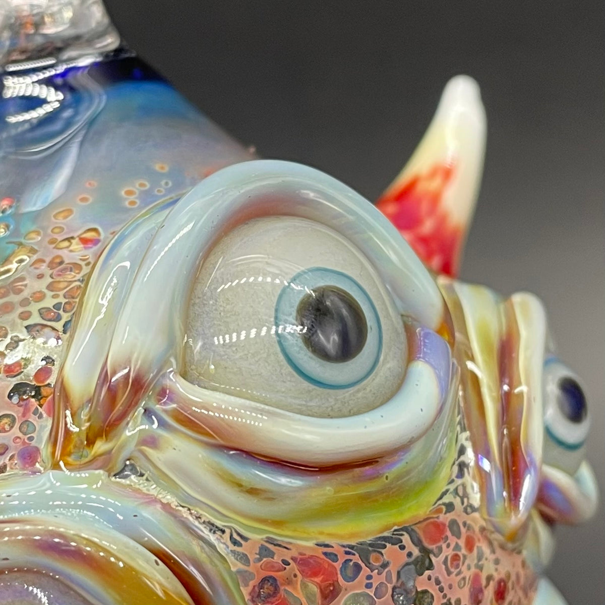 Hand-blown glass Triclops ornament by Leviathan Glass