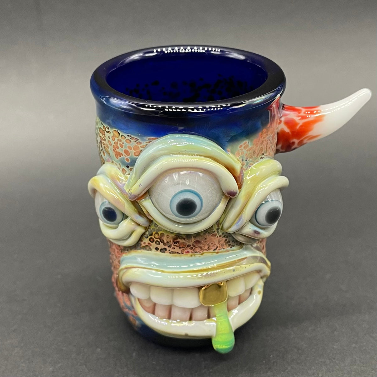 Triclops shot glass glass art - premium handcrafted piece