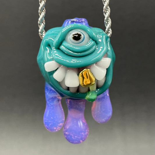 Dripping with sarcasm glass pendant hand blown glass art - Leviathan Glass