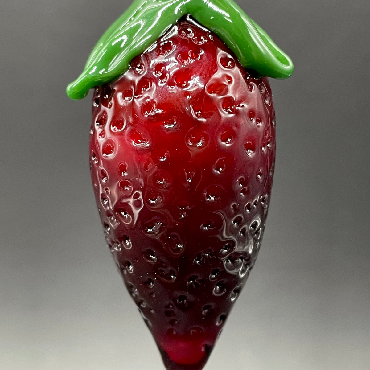Strawberry pendant glass art - premium handcrafted piece