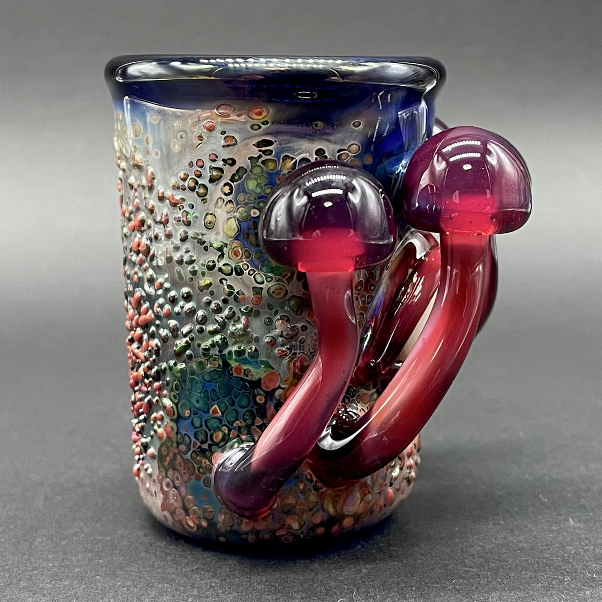Hand-blown Phoenix mushroom shot glass - Leviathan Glass original