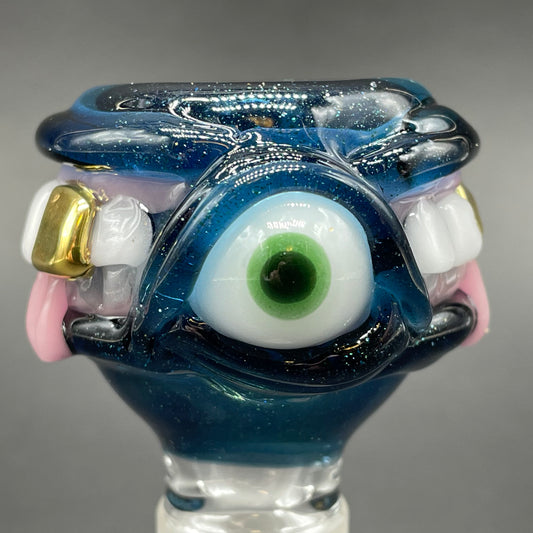 18mm too many teeth slide detail view - premium glass art