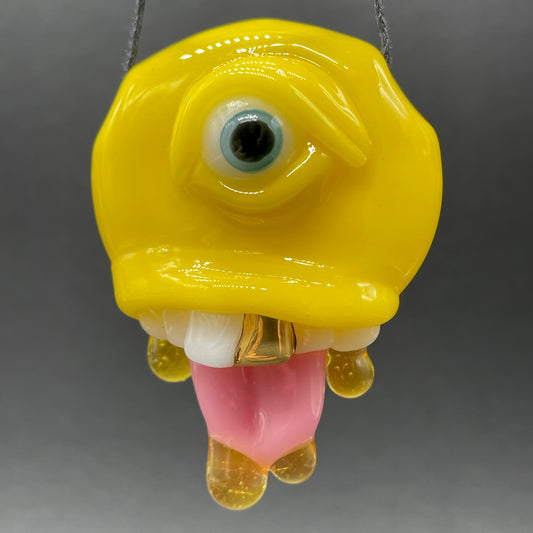 Have a nice day glass pendant detail view - premium glass art