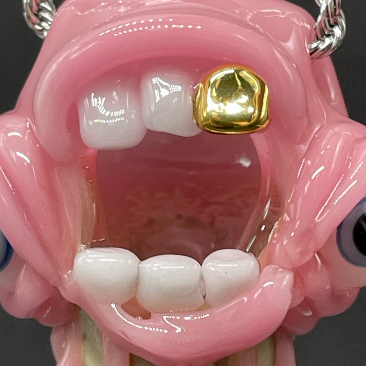 Ice scream cone pendant glass art - premium handcrafted piece