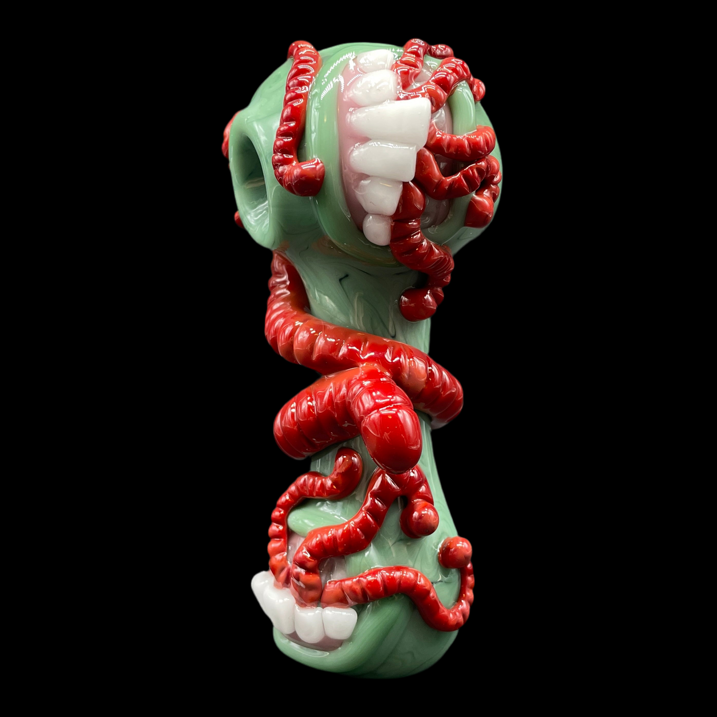 Hand-blown Worm food spoon - Leviathan Glass original