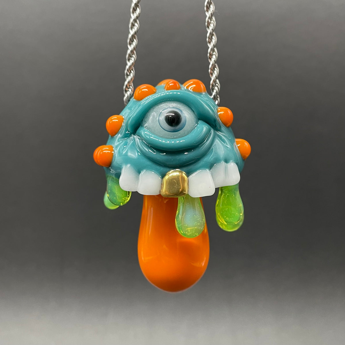 About last night glass mushroom pendant craftsmanship - artisan glass work