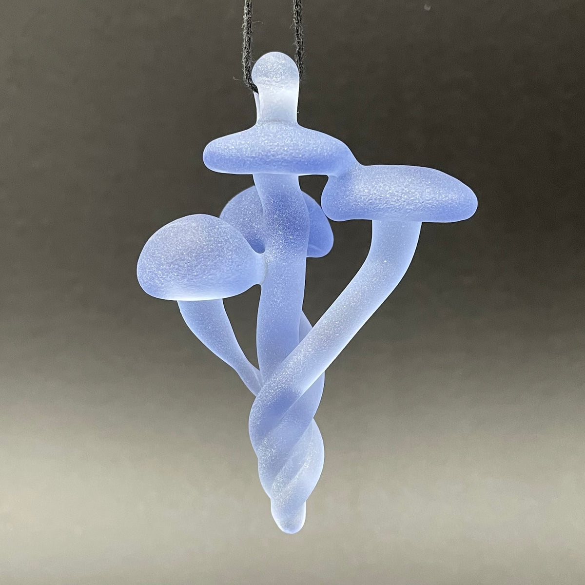Premium Blacklight mushroom pendant - collectible glass art