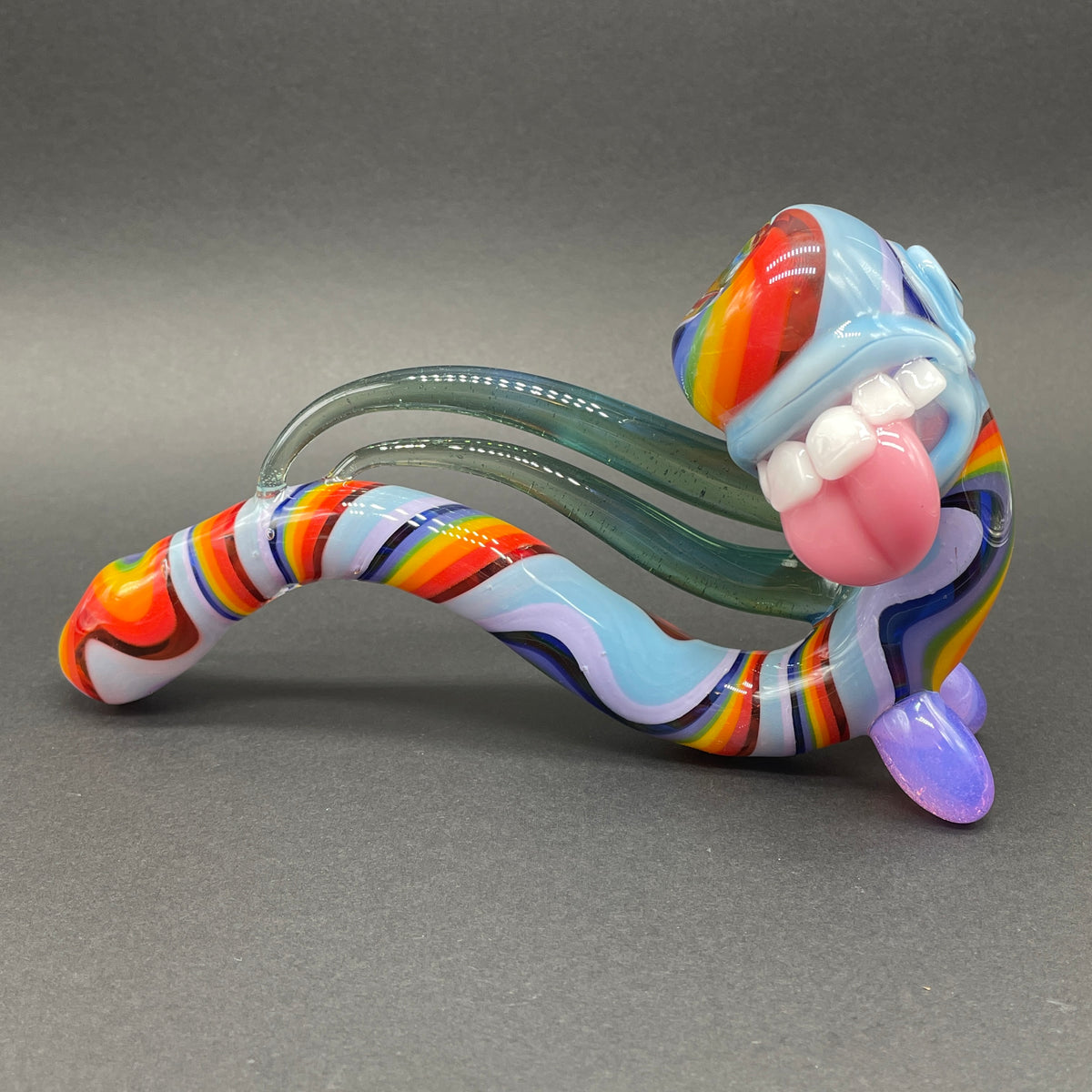 Hand-blown Rainbow Sherlock - Leviathan Glass original