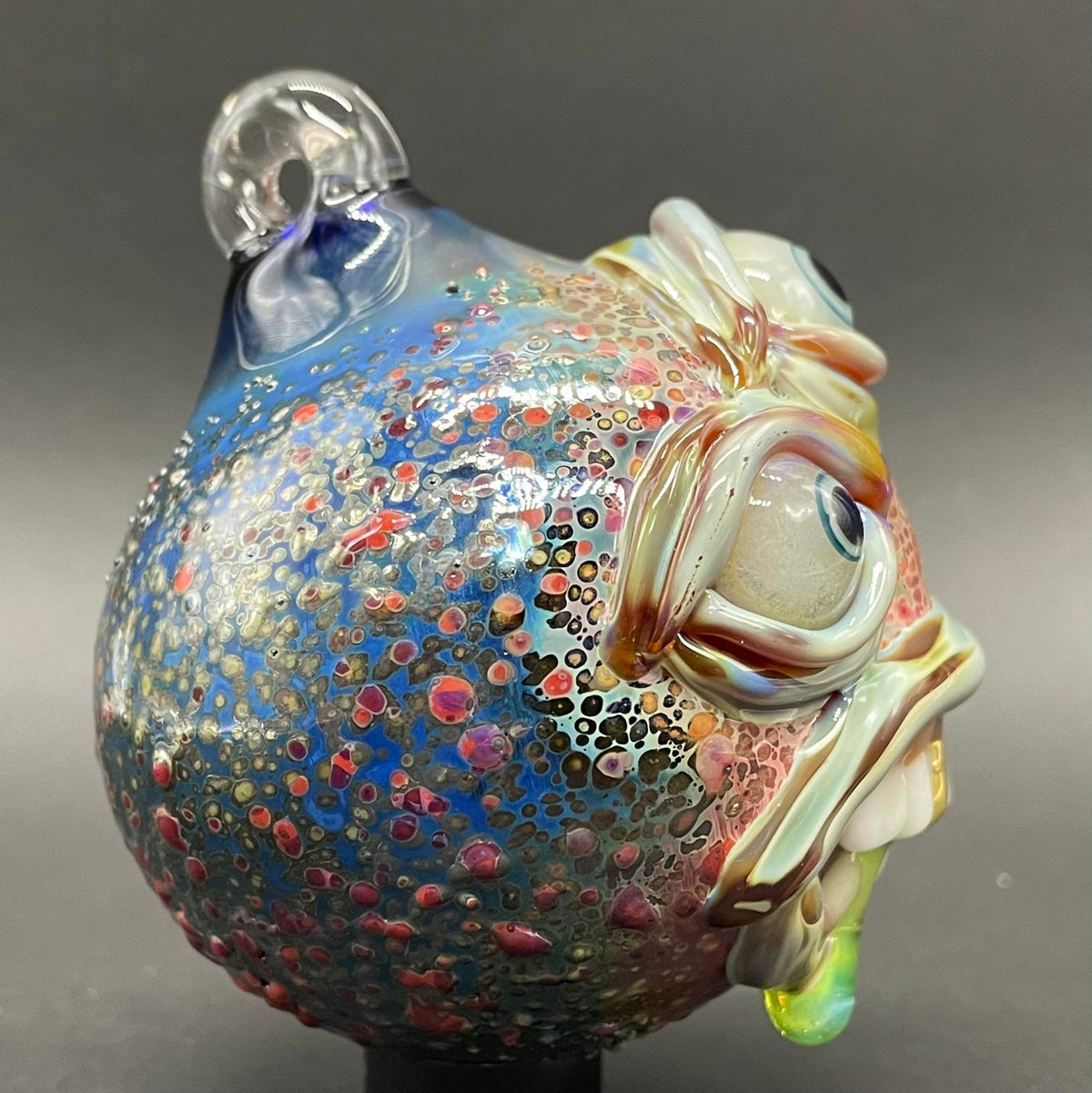 Triclops ornament by Leviathan Glass - artisan detail
