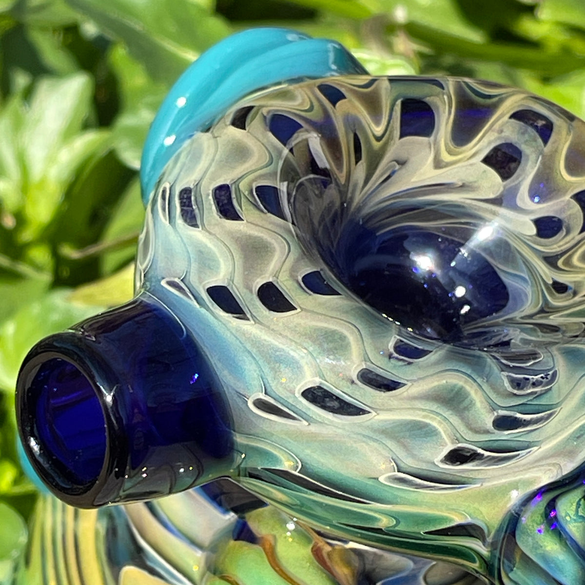 Hand-blown Screaming tentacle bubbler - Leviathan Glass original