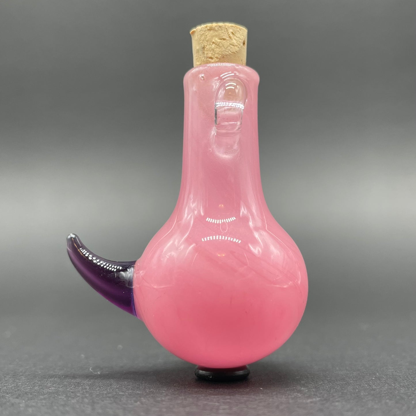 Hand-blown Pink cyclops potion bottle - Leviathan Glass original