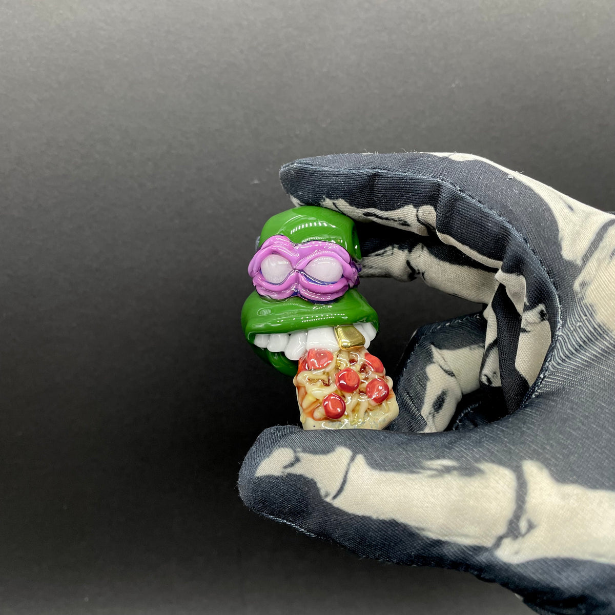 Glass Donatello ninja turtle pendant