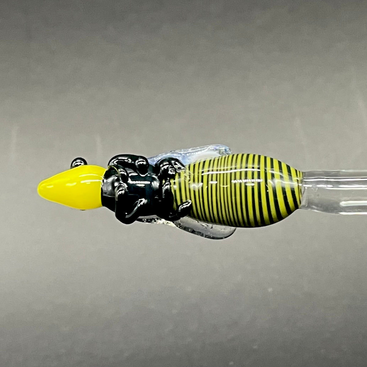 Leviathan Glass Small glass Bee Honey Dipper - hand-blown art