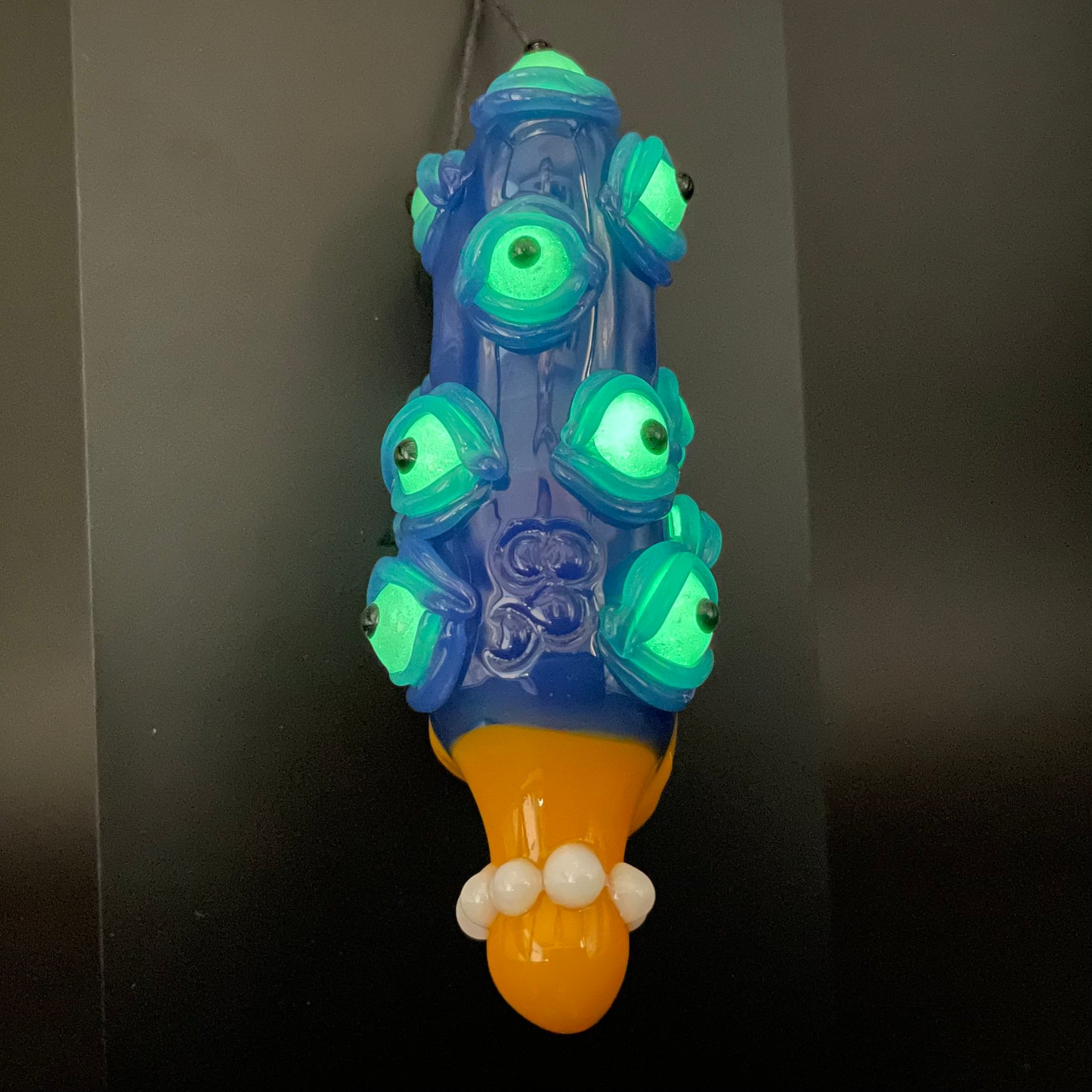 Hand-blown Marge Simpson Mutant Pendant - Leviathan Glass original