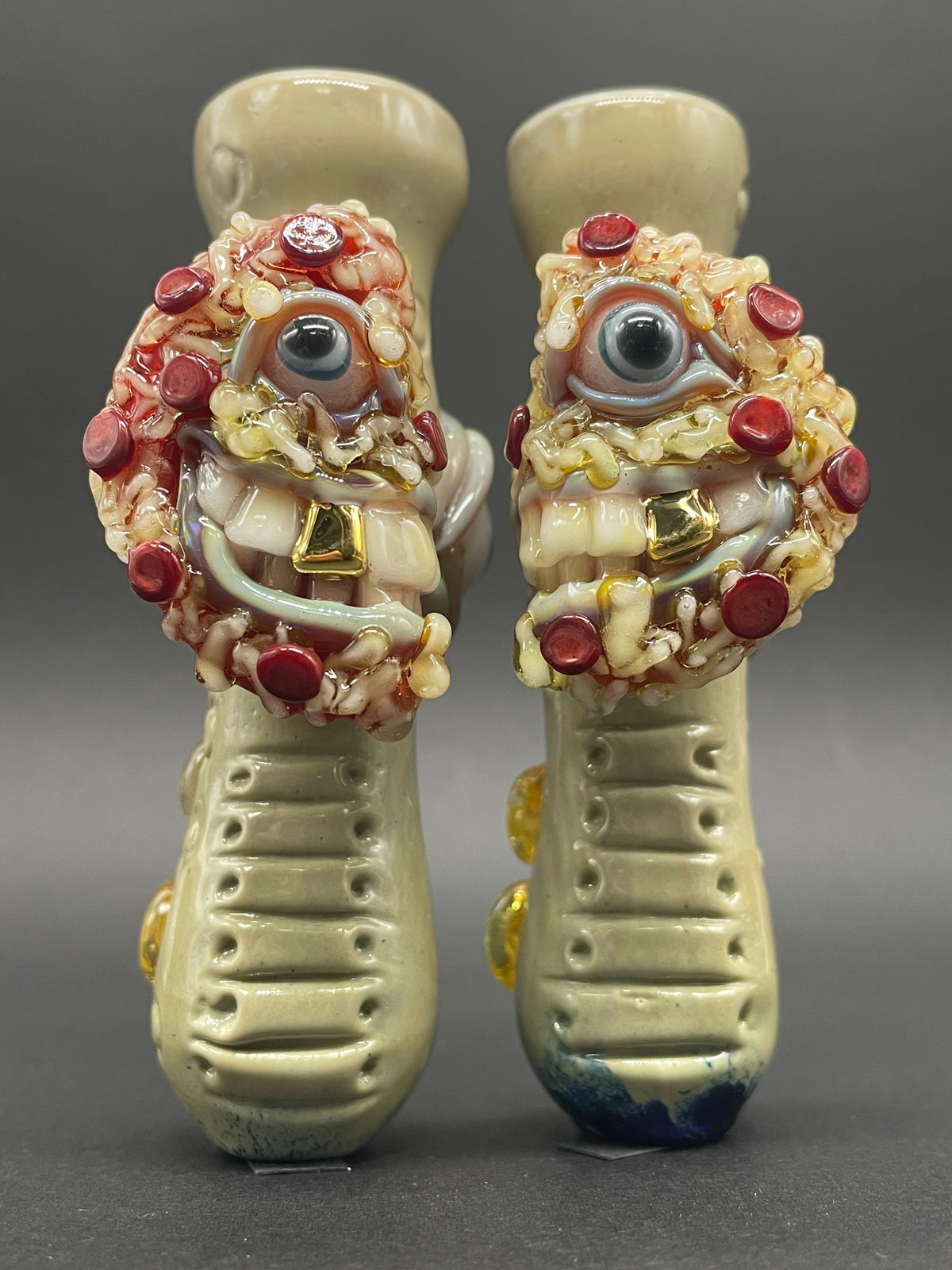 Hand-blown Pizza Is for Lovers – Matching Chillum Set - Leviathan Glass original