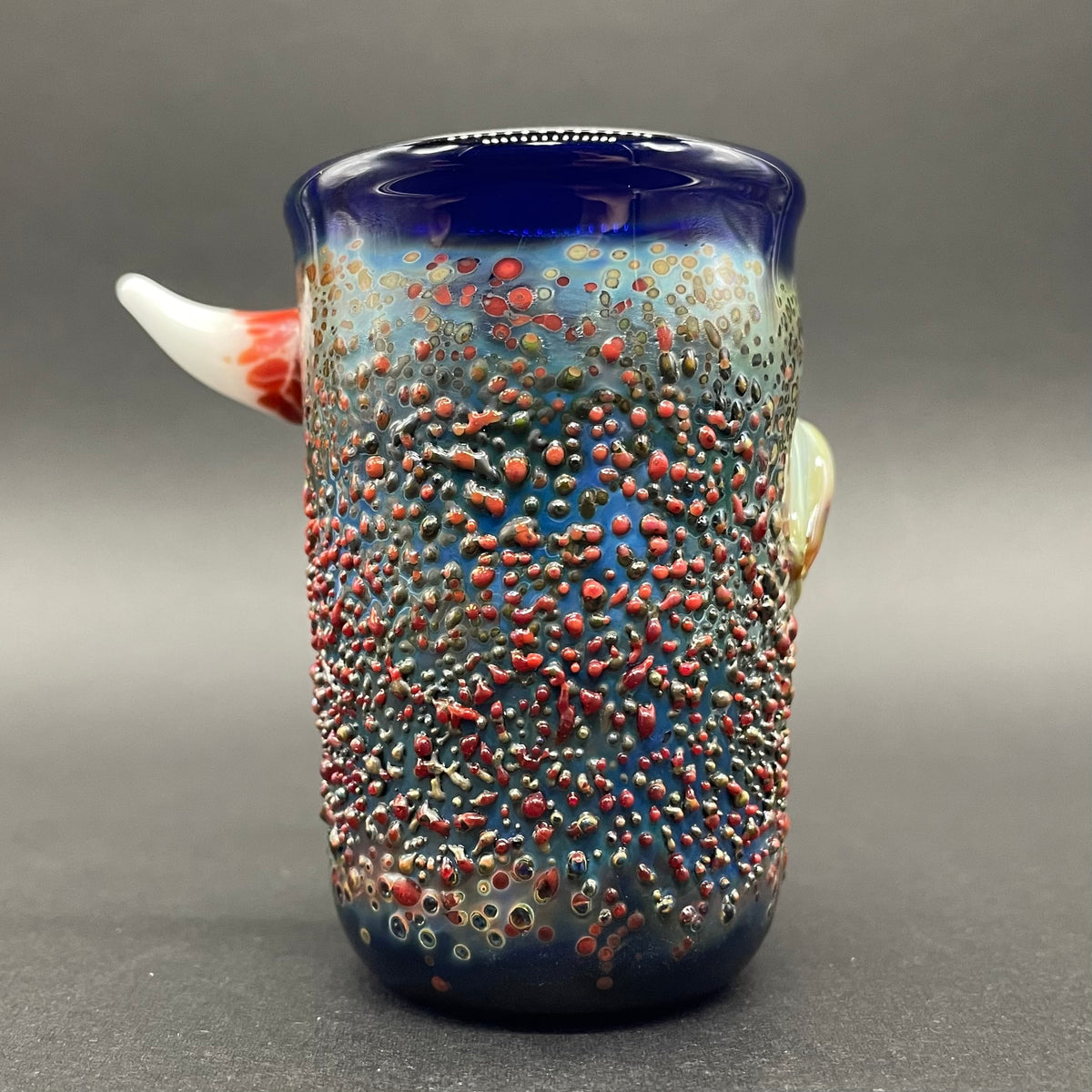 Hand-blown glass Triclops shot glass by Leviathan Glass