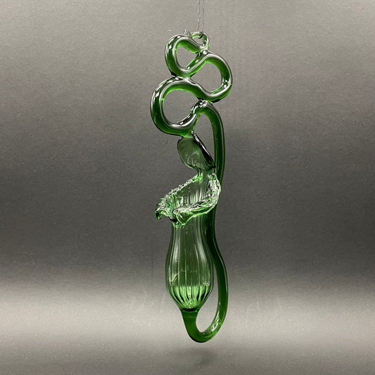Pitcher plant detail view - premium glass art