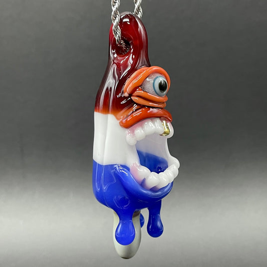 Calm like a bomb pop detail view - premium glass art