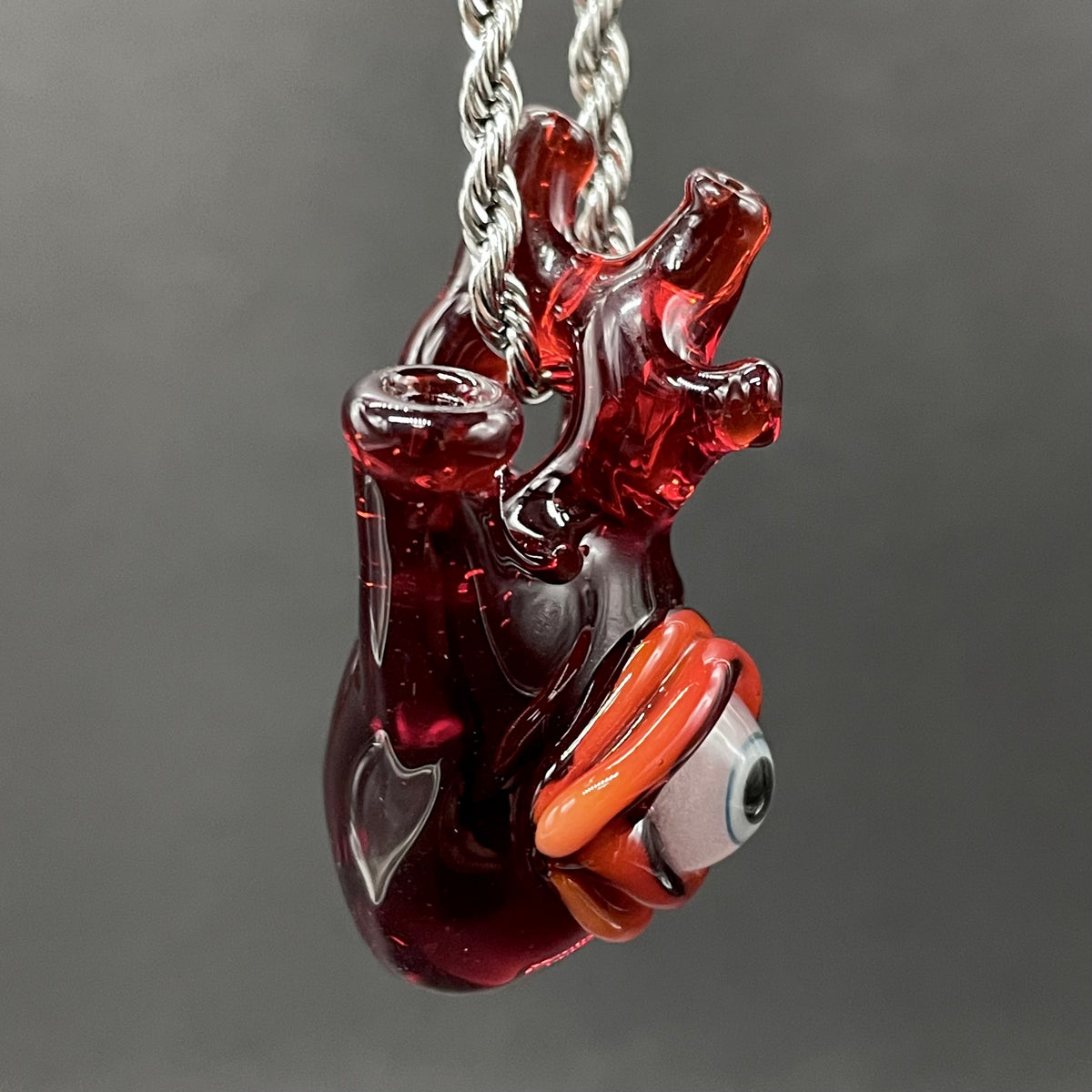 Anatomical cyclops heart pendant