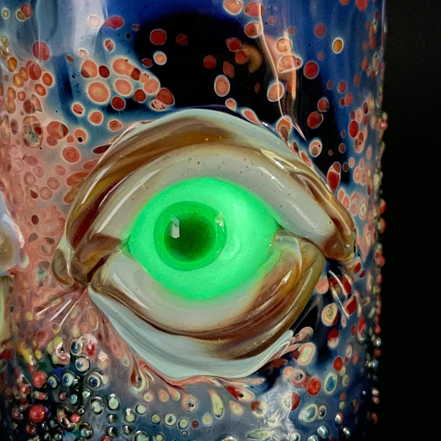 Hand-blown Brain eating zombie shot glass - Leviathan Glass original
