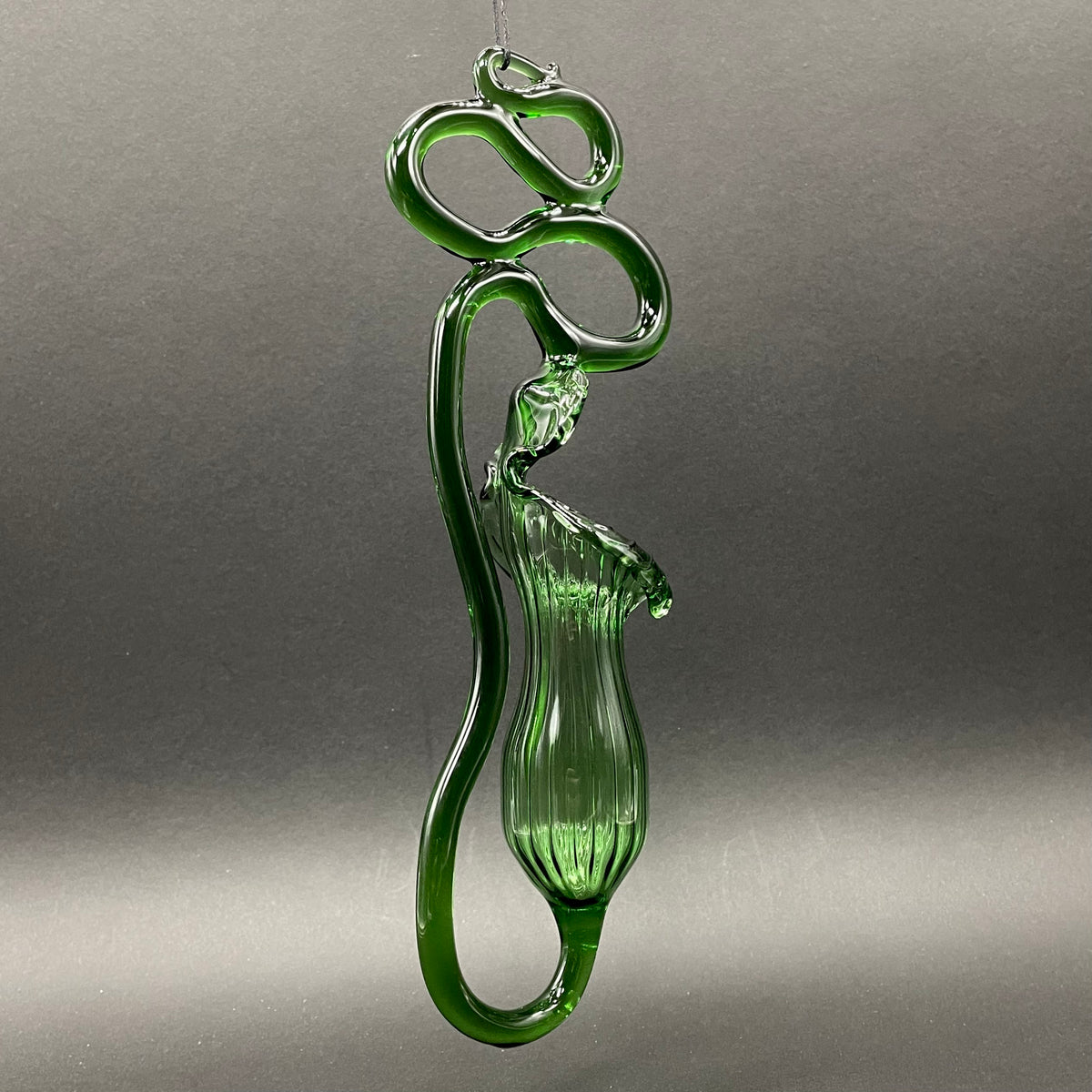 Pitcher plant glass art - premium handcrafted piece