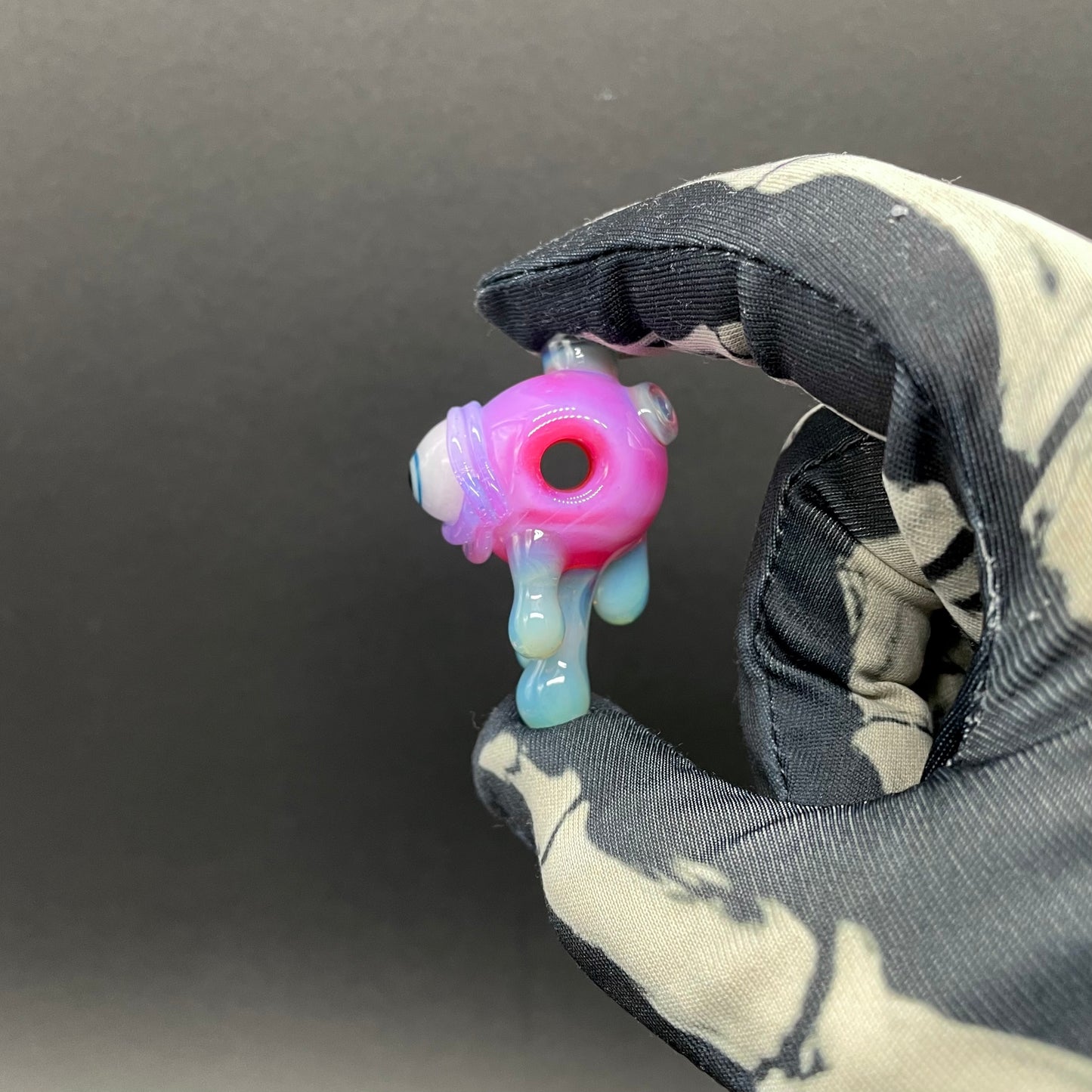 Hand-blown Drippy cyclops glass pendant - Leviathan Glass original