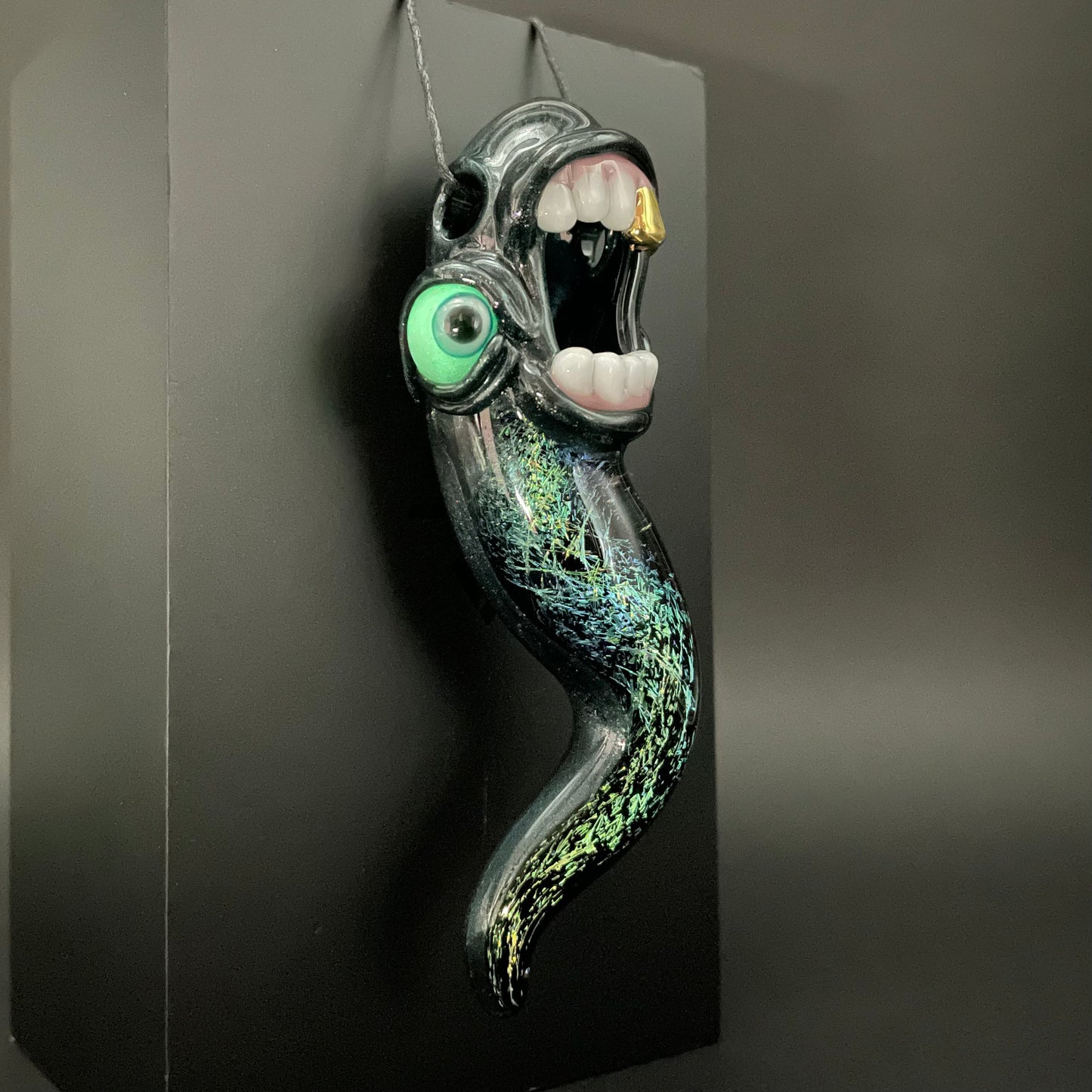 Hand-blown Dichroic tentacle pendant - Leviathan Glass original
