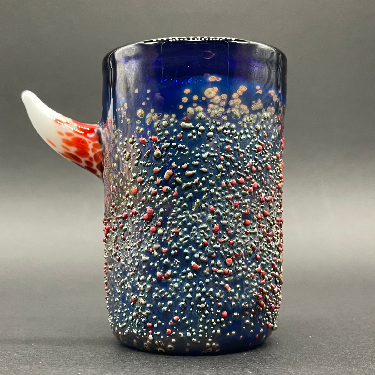 Big tooth Cyclops shot glass hand blown glass art - Leviathan Glass