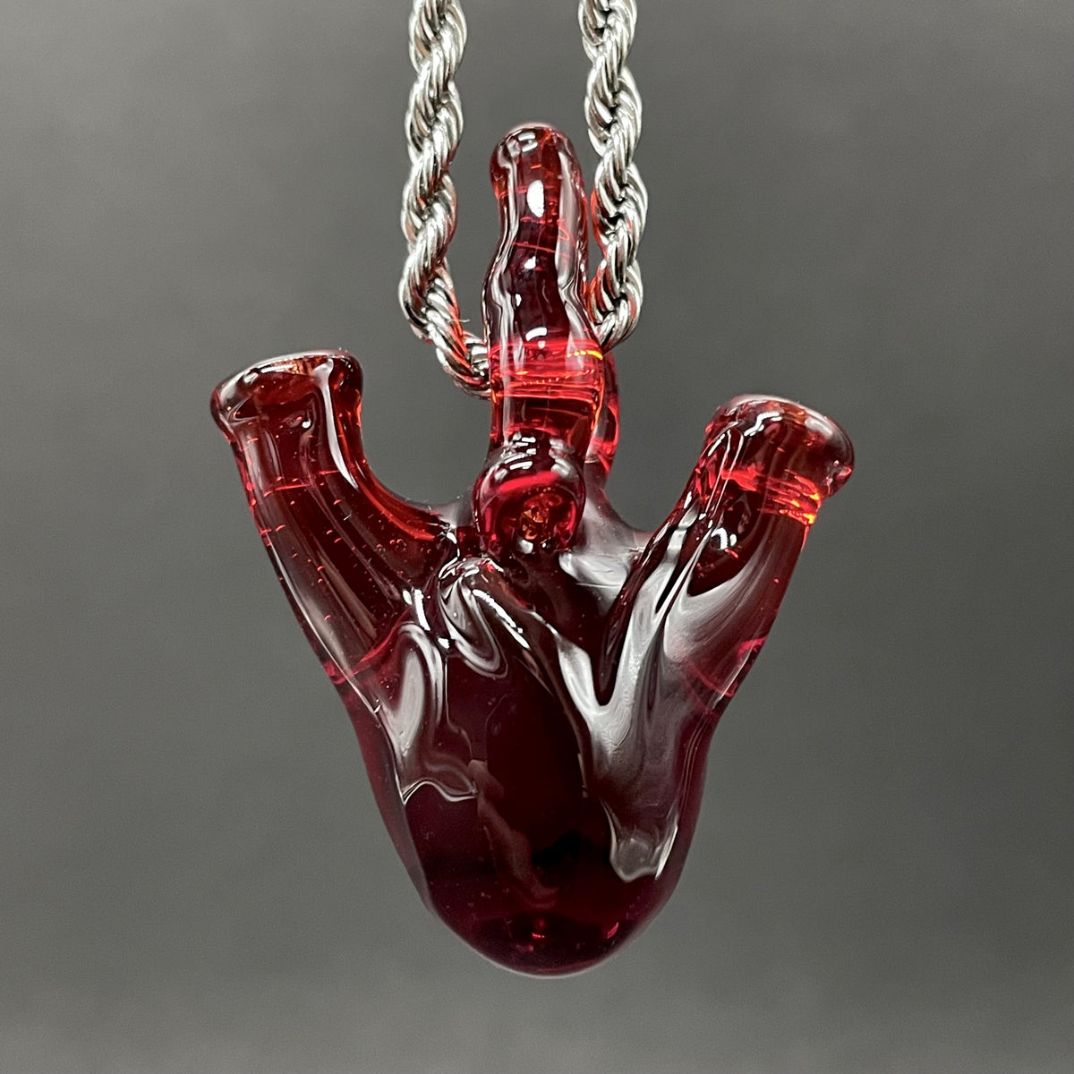 Anatomical cyclops heart pendant
