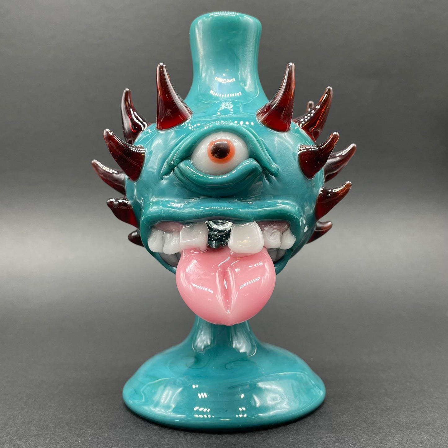 Hand-blown Tongue downdraft incense burner - Leviathan Glass original