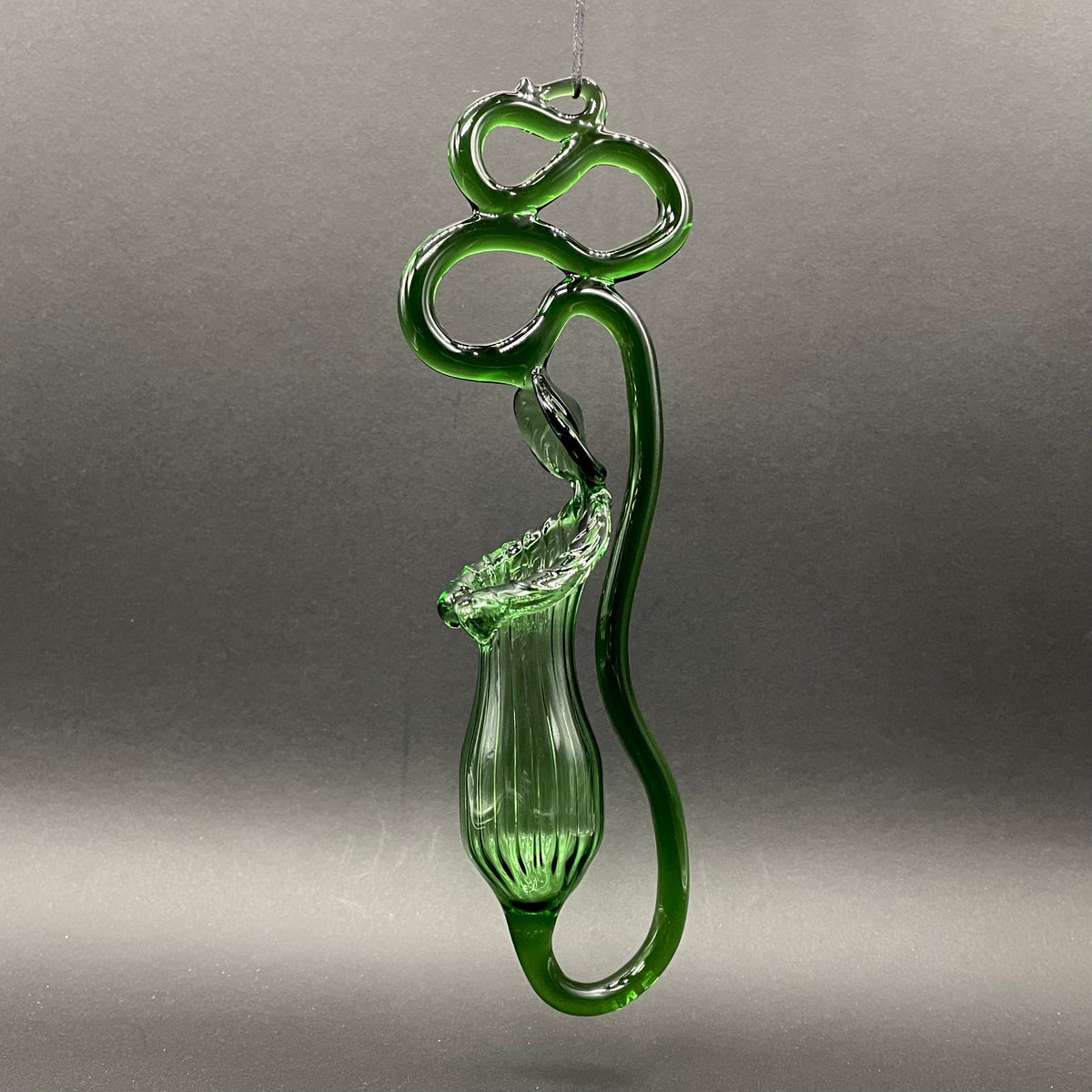 Artisan glass Pitcher plant - detailed craftsmanship