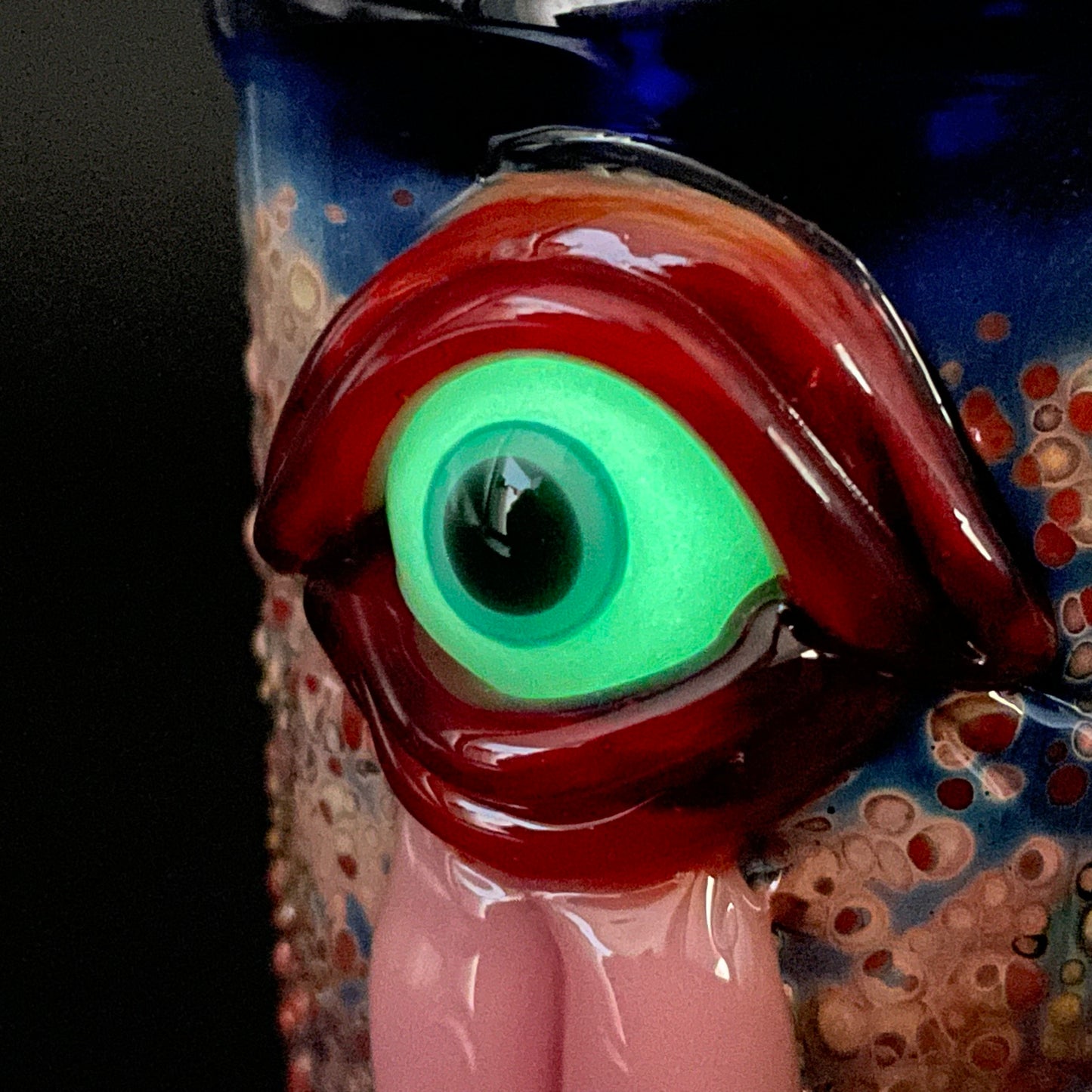 Hand-blown Eye tongue shot glass - Leviathan Glass original