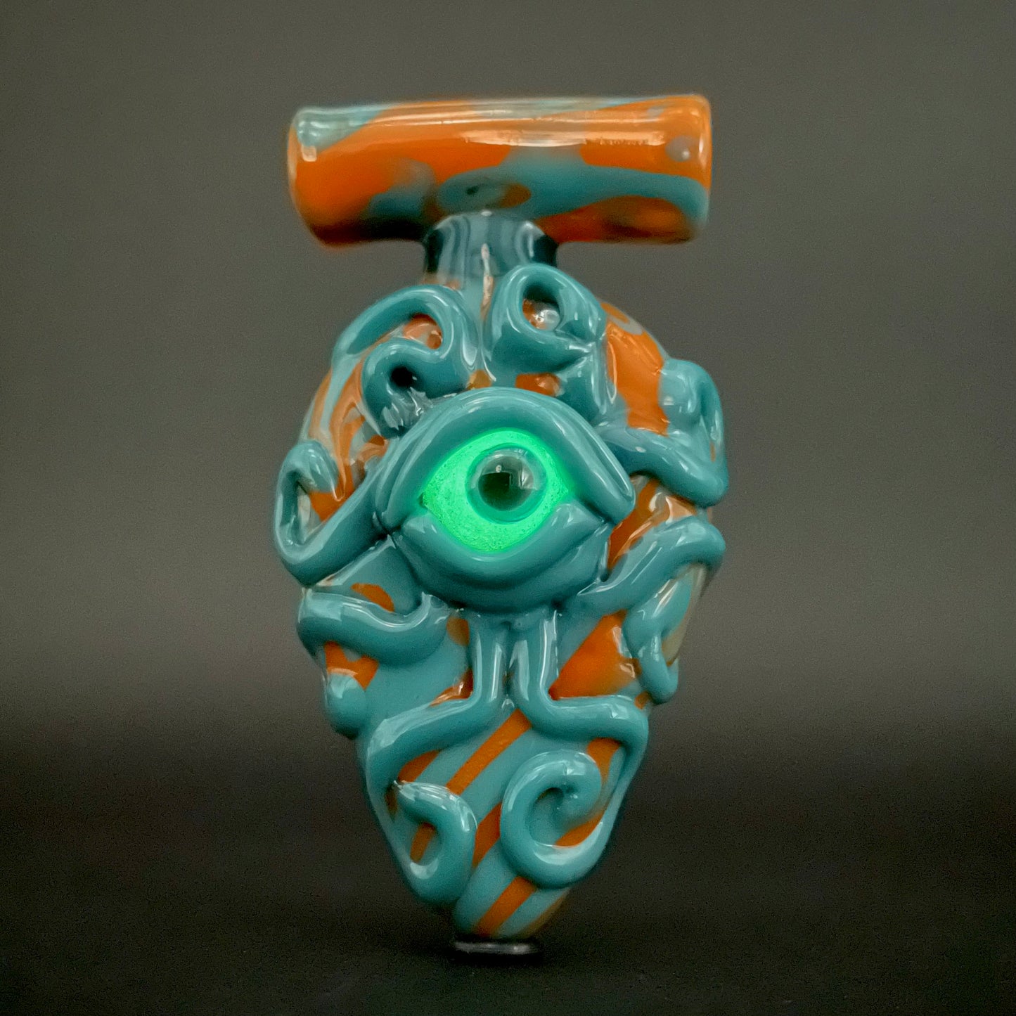 Hand-blown Oculus tentacle pendant - Leviathan Glass original