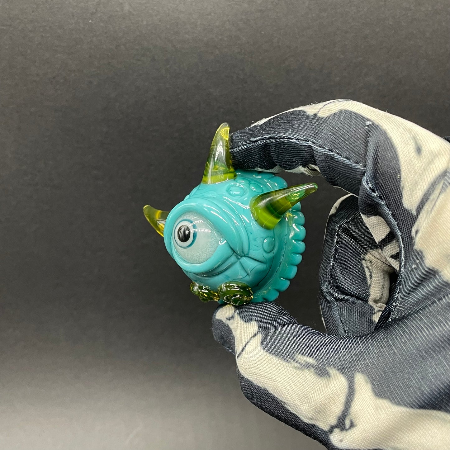 Hand-blown Dicroic Cyclops marble - Leviathan Glass original
