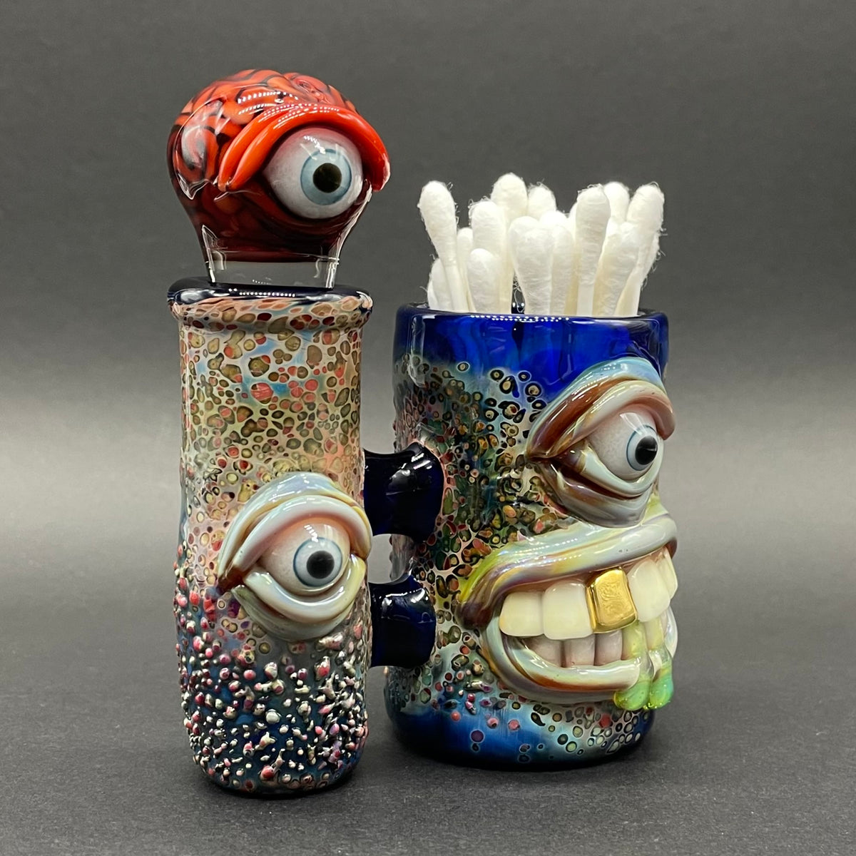 ISO station with brain stopper by Leviathan Glass - artisan detail