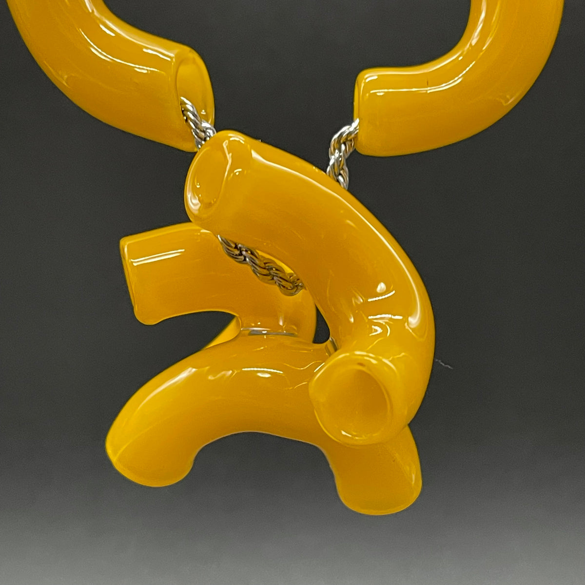 Macaroni and cheese necklace