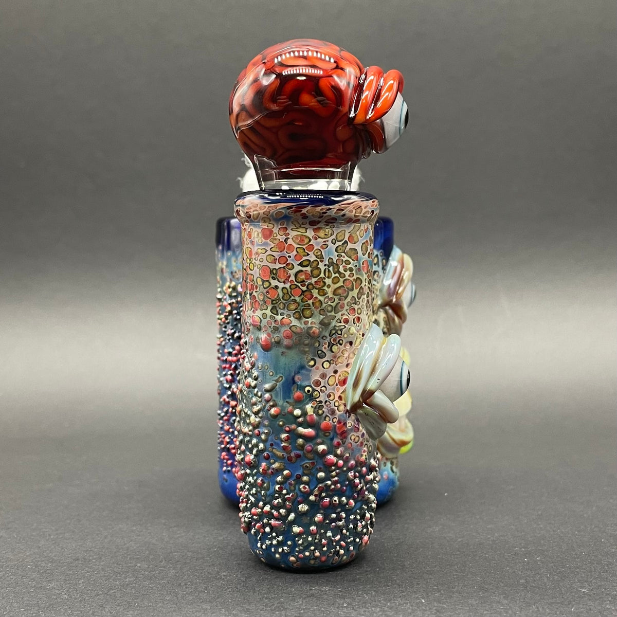 Hand-blown glass ISO station with brain stopper by Leviathan Glass