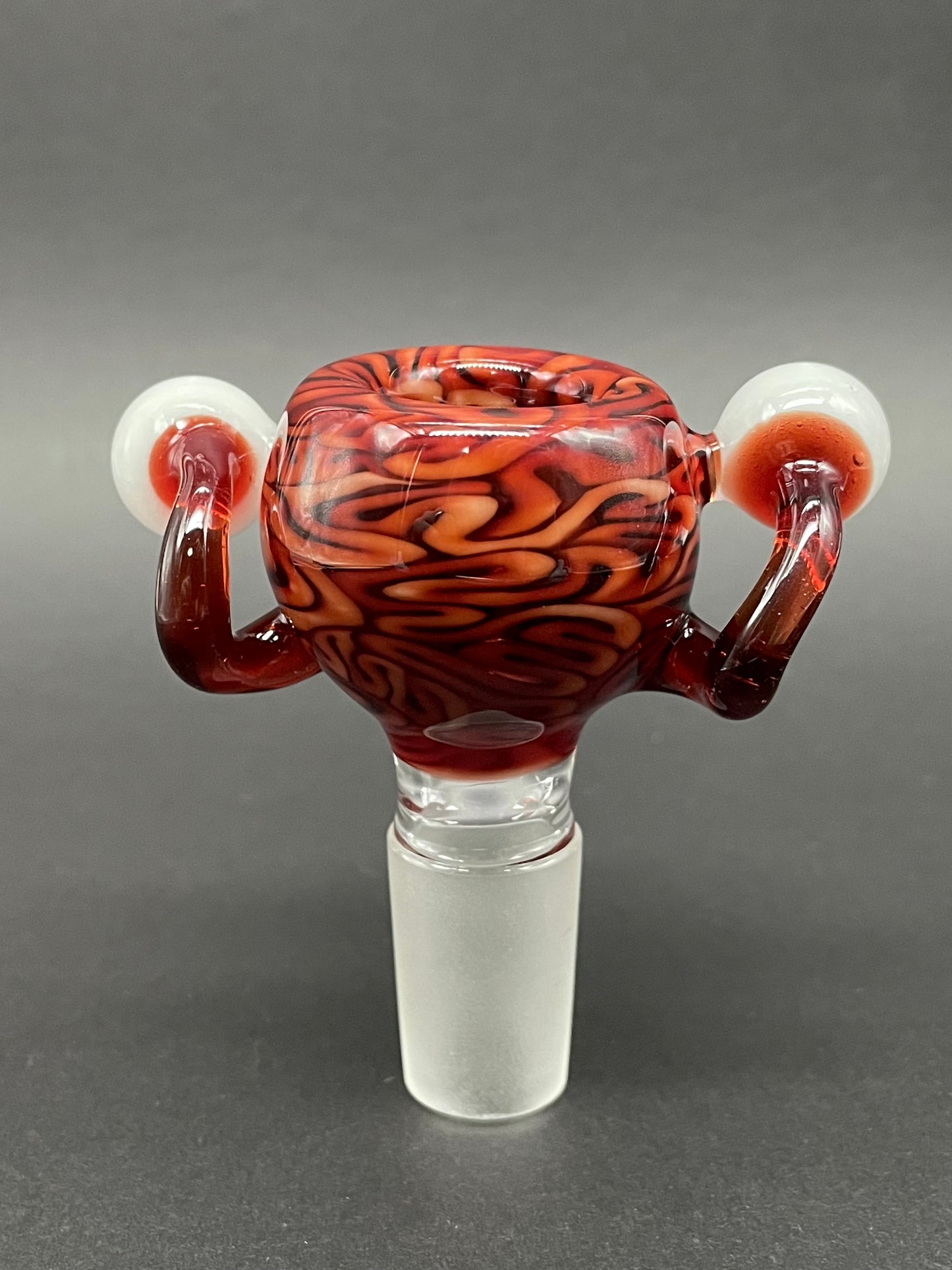 Artisan glass 18mm Drain Bamage slide - detailed craftsmanship